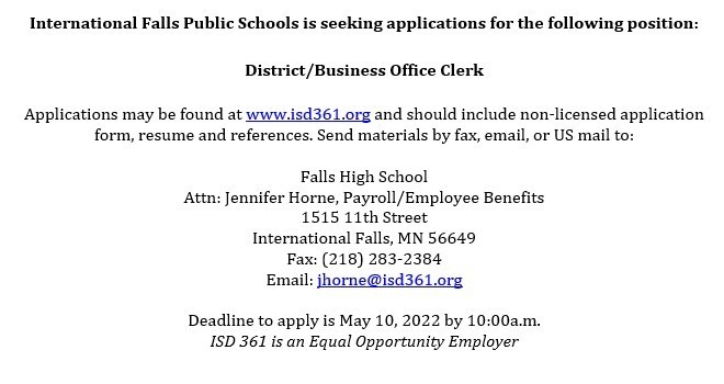 District/Business Office Clerk
