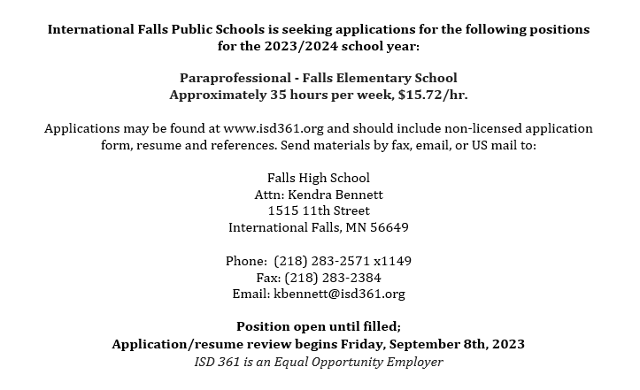 Paraprofessional Posting FES